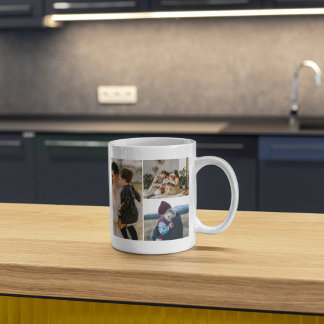 Caneca De Café Presente de Foto de Família Personalizado com Inic