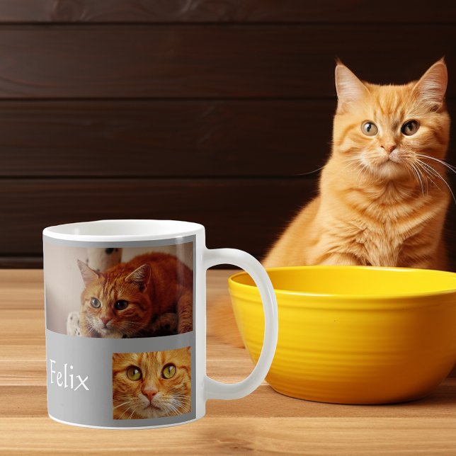 Caneca De Café Presente de Foto de Pet Personalizar Cachorro Gato (Criador carregado)