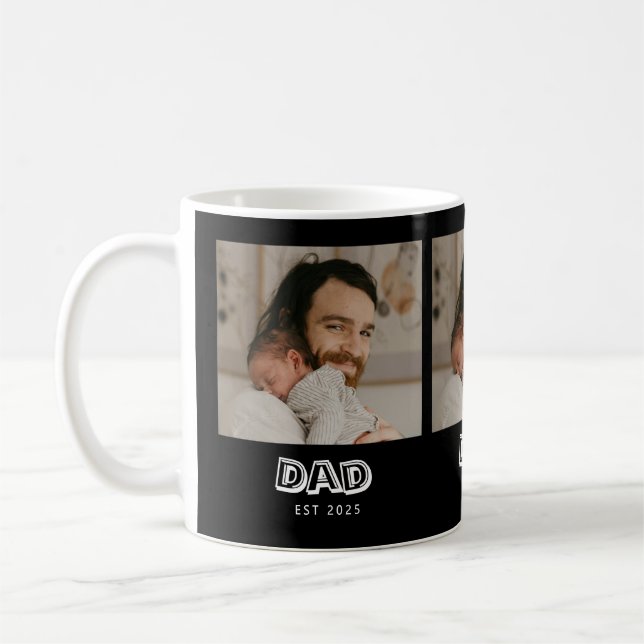 Caneca De Café Presente de Foto do Papai Presente de Pai Recém-Ch (Esquerda)