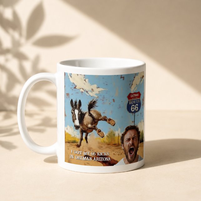 Caneca De Café Presente de foto Oatman Arizona Rota 66 (Criador carregado)