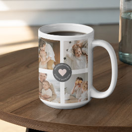 Caneca De Café Presente de Foto Personalizada da Família de Colag