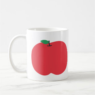 Caneca De Café Presente de Fruta Maçã Vermelha Simples