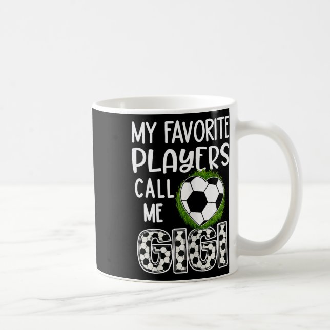 Caneca De Café Presente de Futebol, Meus Jogadores Favoritos Me C (Direita)