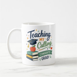 Caneca De Café Presente de Graduação para Professores: Ensinar é