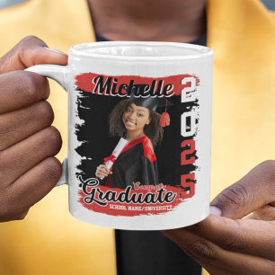 Caneca De Café Presente de Graduação Personalizado Moderno com Fo