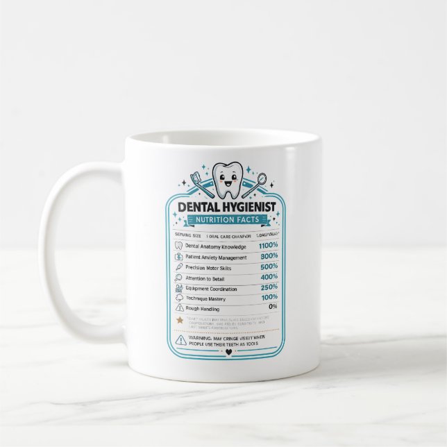 Caneca De Café Presente de Higienista Dentária para Assistente De (Esquerda)