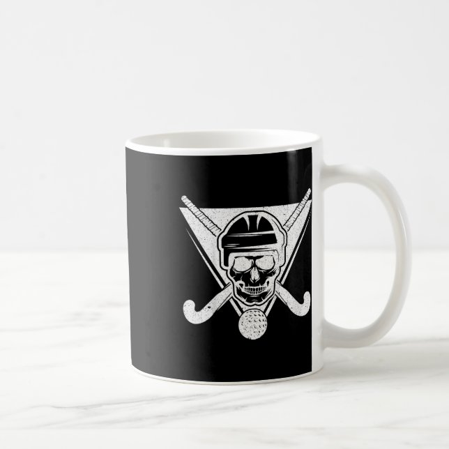 Caneca De Café Presente de hóquei de campo de crânio Presente de  (Direita)