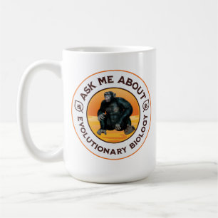 Caneca De Café Presente de Humor da Evolução para Professor de Bi