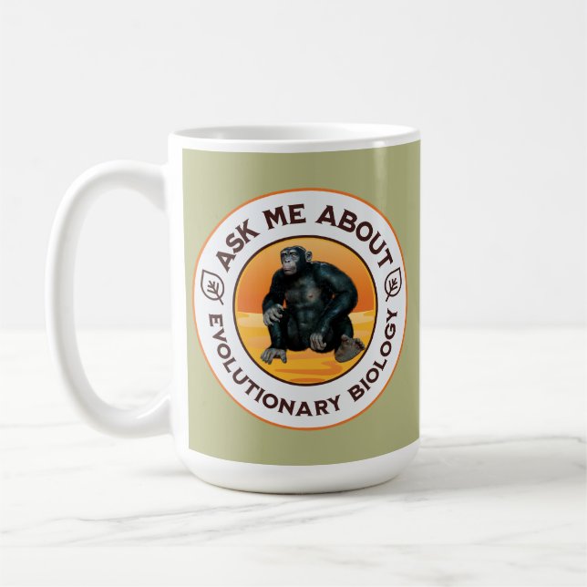 Caneca De Café Presente de Humor de Evolução para Professor de Bi (Esquerda)