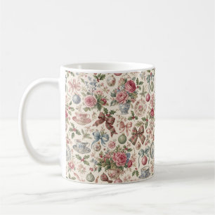 Caneca De Café Presente de Jardim de Rosas Vintage Café Amante Fl