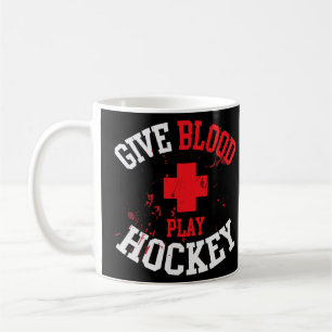 Caneca De Café Presente de jogador de hóquei no sangue jogado