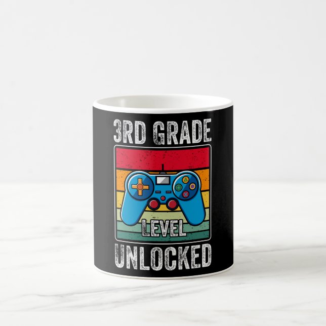 Caneca De Café Presente de Jogo de Vídeo Retro Nível 3ª Série Des (Centro)