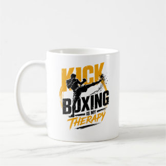 Caneca De Café Presente de Kickboxing para Boxeador e Lutador de 