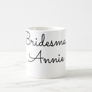 Caneca De Café presente de madrinha de casamento simples minimali