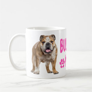 Caneca De Café Presente de Mãe de Bulldog Inglês Fofo para Amante