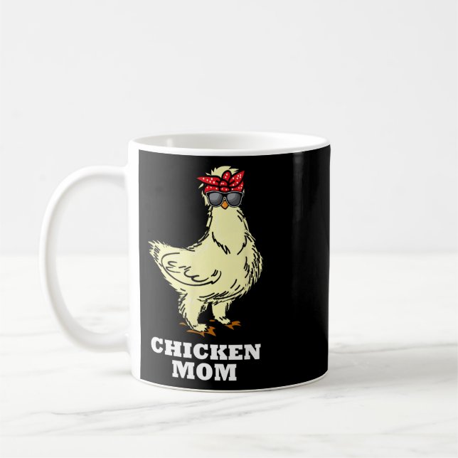 Caneca De Café Presente de Mãe de Frango Silkie Cute Sungles Anim (Esquerda)