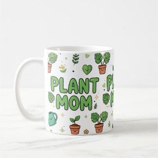 Caneca De Café Presente de Mãe de Planta com Tipografia Divertida