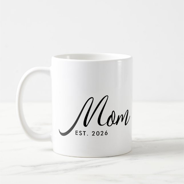 Caneca De Café Presente de Mãe Estabelecida Nova Mãe (Esquerda)