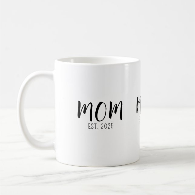 Caneca De Café Presente de Mãe Estabelecida Nova Mãe (Esquerda)