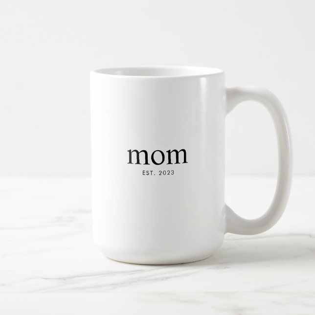 Caneca De Café Presente de Mãe Estabelecida Nova Mãe (Direita)