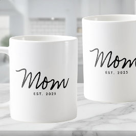 Caneca De Café Presente de Mãe Estabelecida Nova Mãe