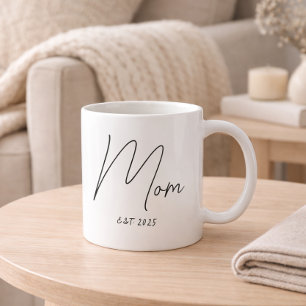 Caneca De Café Presente de Mãe Estabelecida Nova Mãe