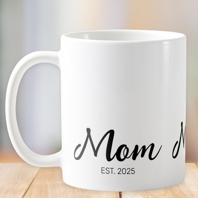 Caneca De Café Presente de Mãe Estabelecida Nova Mãe (Criador carregado)