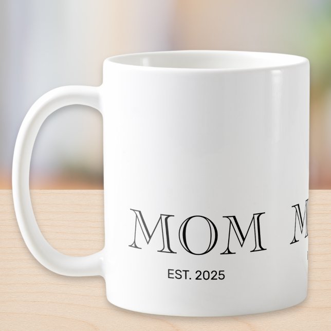 Caneca De Café Presente de Mãe Estabelecida Nova Mãe (Criador carregado)