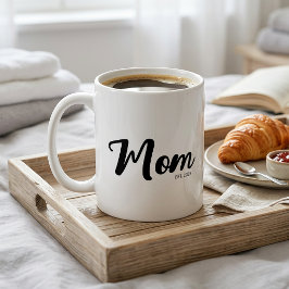 Caneca De Café Presente de Mãe Estabelecida Nova Mãe