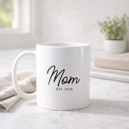 Caneca De Café Presente de Mãe Estabelecida Nova Mãe