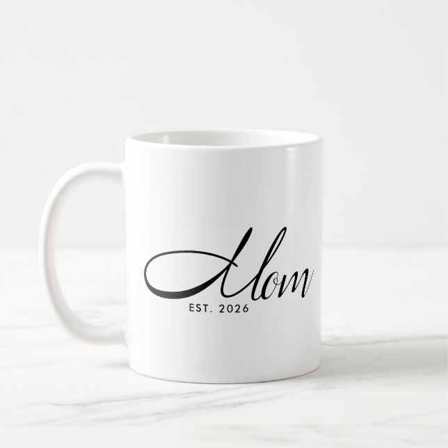 Caneca De Café Presente de Mãe Estabelecida Nova Mãe (Esquerda)
