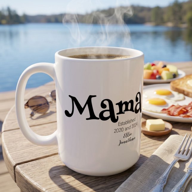 Caneca De Café Presente de Mãe Estabelecida para Nova Mãe (Criador carregado)
