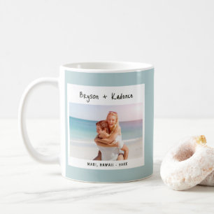Caneca De Café Presente de Memória de Foto de Férias Personalizad