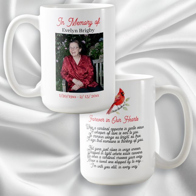 Caneca De Café Presente de Memória do Poema do Cardinal (Criador carregado)