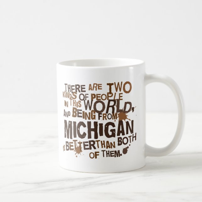 Caneca De Café Presente de Michigan (Direita)