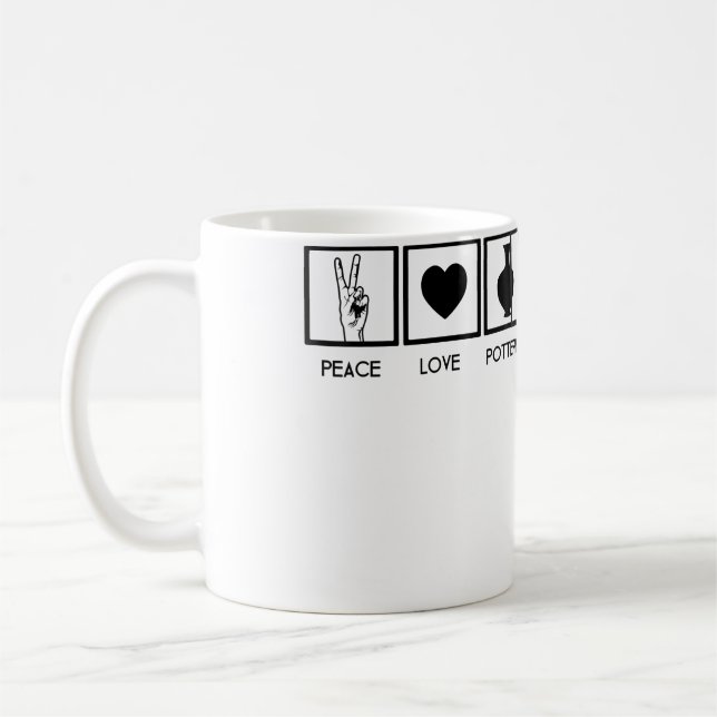 Caneca De Café Presente de Mulher para Oleiros  Artistas de Argil (Esquerda)