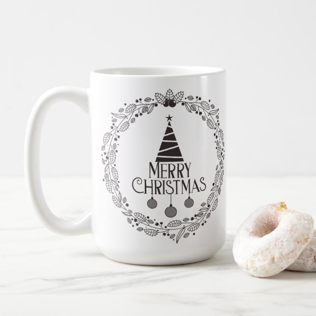Caneca De Café Presente de Natal (Com Donut)
