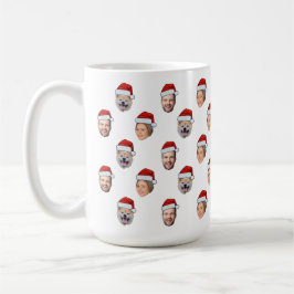 Caneca De Café Presente de Natal da família Santa Hat Face 3 Foto