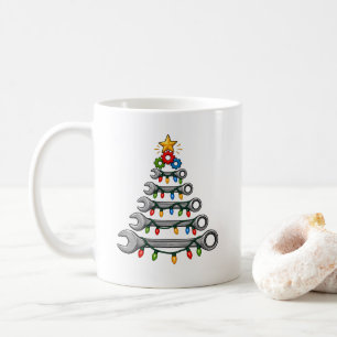 Caneca De Café Presente de Natal de Chave Inglesa para Mecânico Á