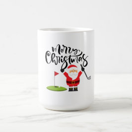 Caneca De Café Presente de Natal de Golfe com Papais noeis Golfer