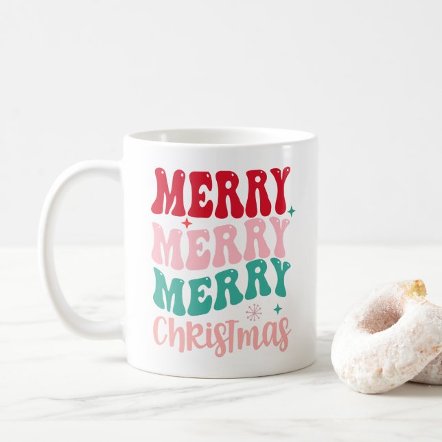 Caneca De Café PRESENTE DE NATAL DE MERGULHO DE REtro PERSONALIZA (Com Donut)