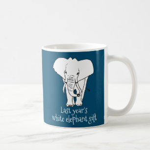 Caneca De Café Presente de Natal Elefante Branco Engraçado Verdad