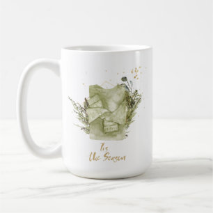 Caneca De Café Presente de Natal em Aquarela Boêmio Vintage