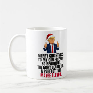 Caneca De Café Presente de Natal engraçado do Trump para namorada