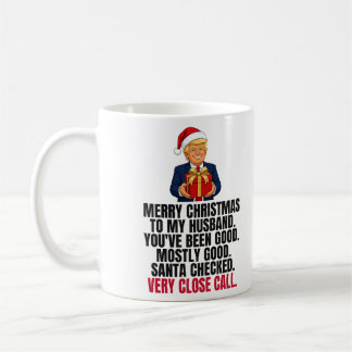 Caneca De Café Presente de Natal engraçado do Trump para o marido