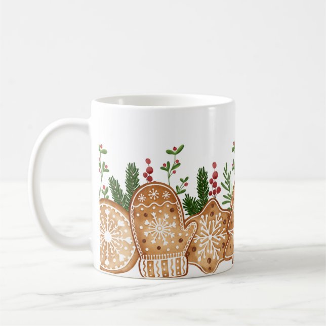 Caneca De Café presente de natal feliz, natal moderno, gif de nat (Esquerda)