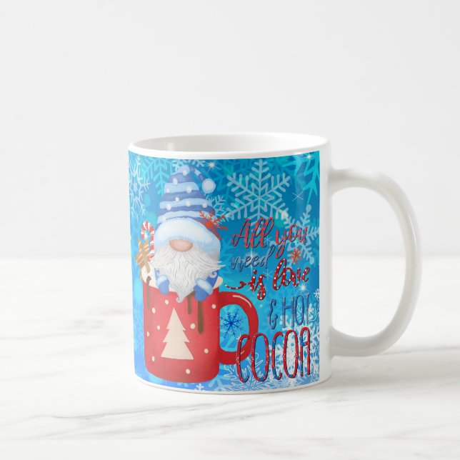 Caneca De Café Presente de Natal Festivo Floco de Neve (Direita)