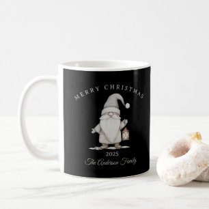 Caneca De Café Presente de Natal gnomo personalizado creme branco