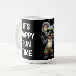 Caneca De Café Presente de Natal Koala Diversão Feliz