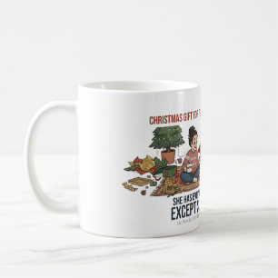 Caneca De Café Presente de Natal para Mãe de Frenchie Engraçada S